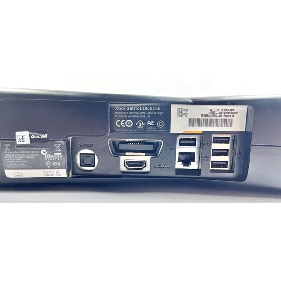 Microsoft Xbox 360 S Slim Console Model 1439 Matte Black Console Only 4Gb Tested - Picture 8 of 9